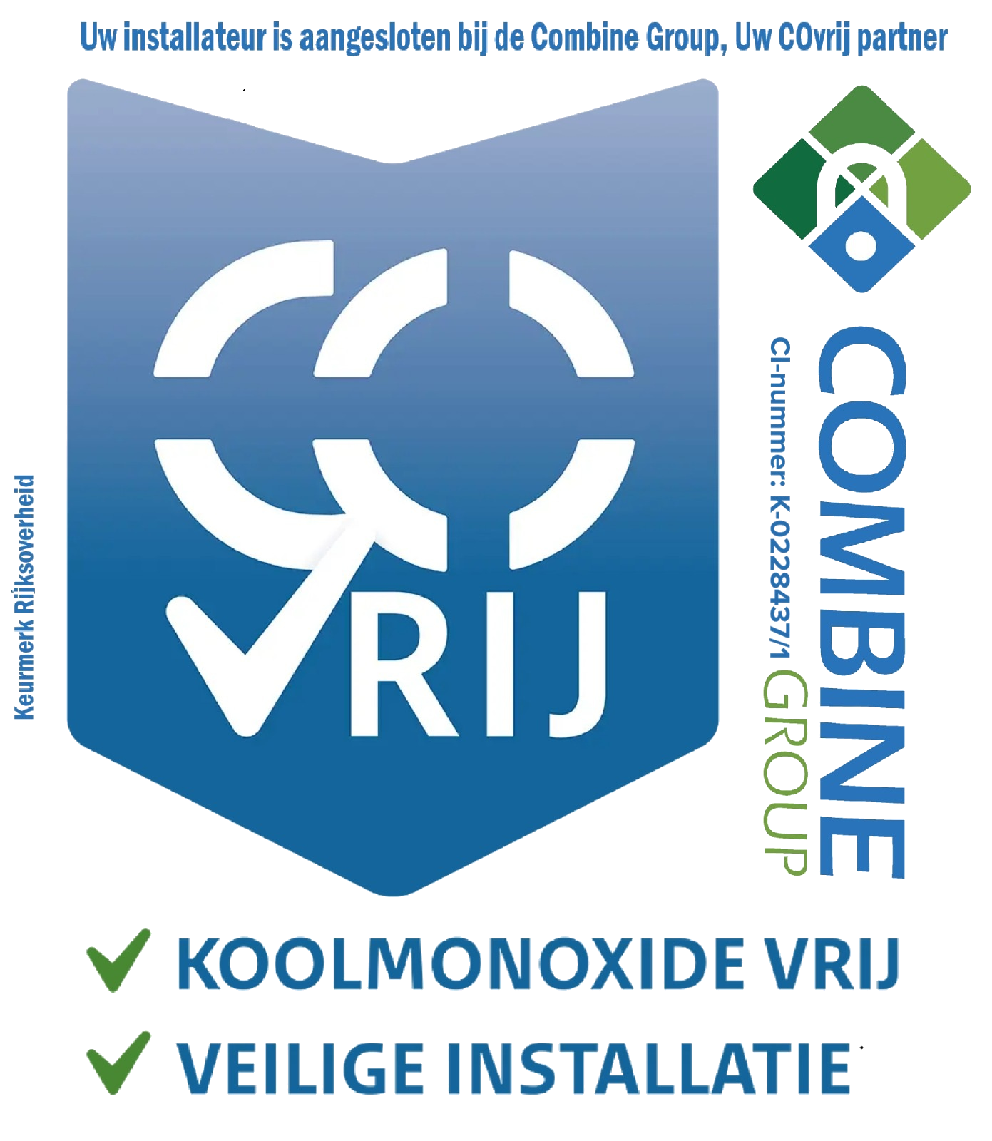 CO-vrij keurmerk Rijksoverheid — aangesloten bij Combine Group